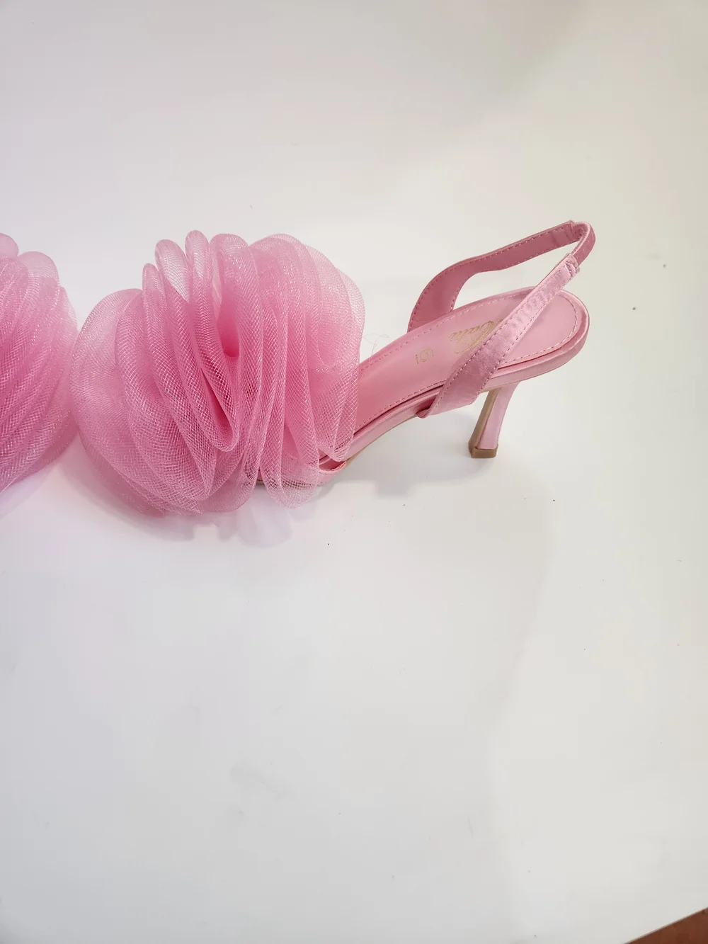 Mata Shoes‎ Pink Tulle Pouf Slingback Heels Size 6